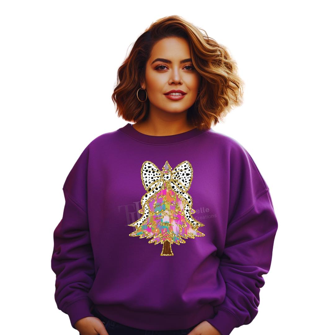 Chic Christmas Tree Sweatshirts