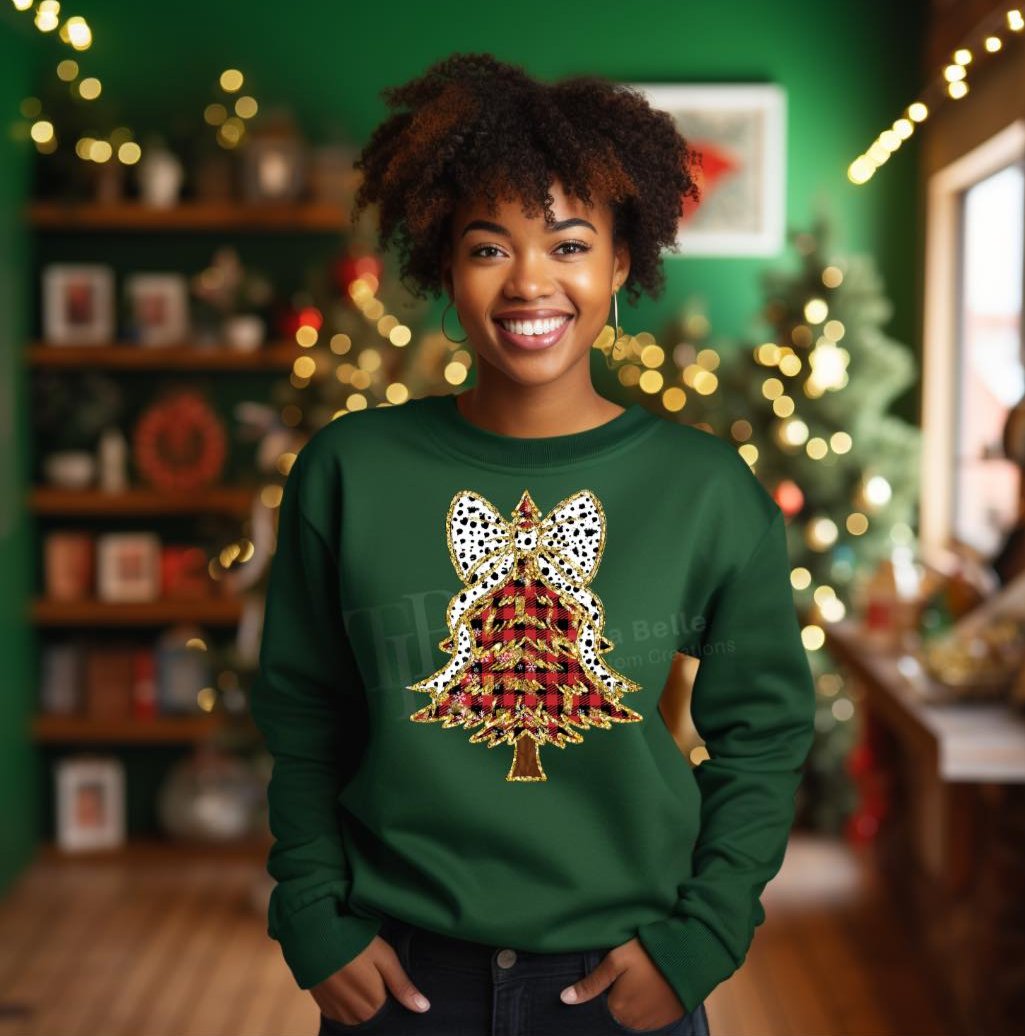 Chic Christmas Tree Sweatshirts