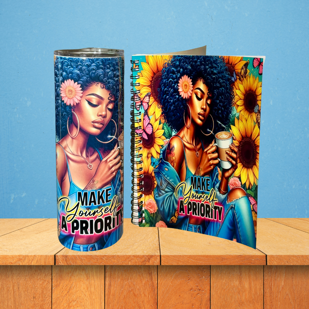 Make Yourself A Priority Tumbler & Journal