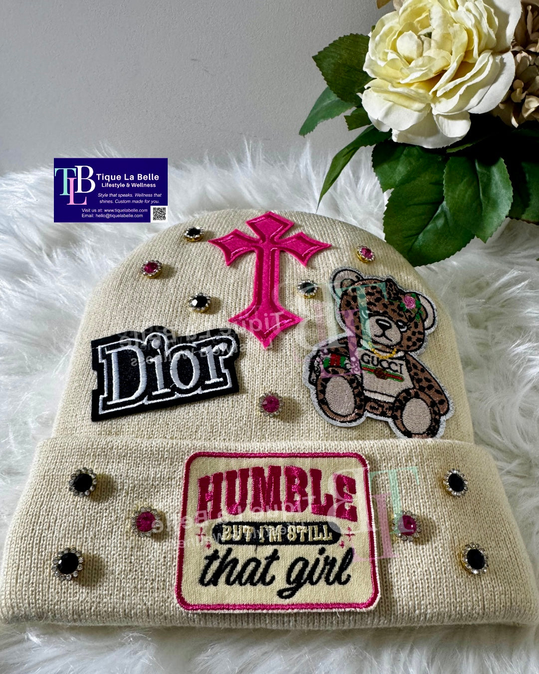 Satin-Lined Bling Beanies