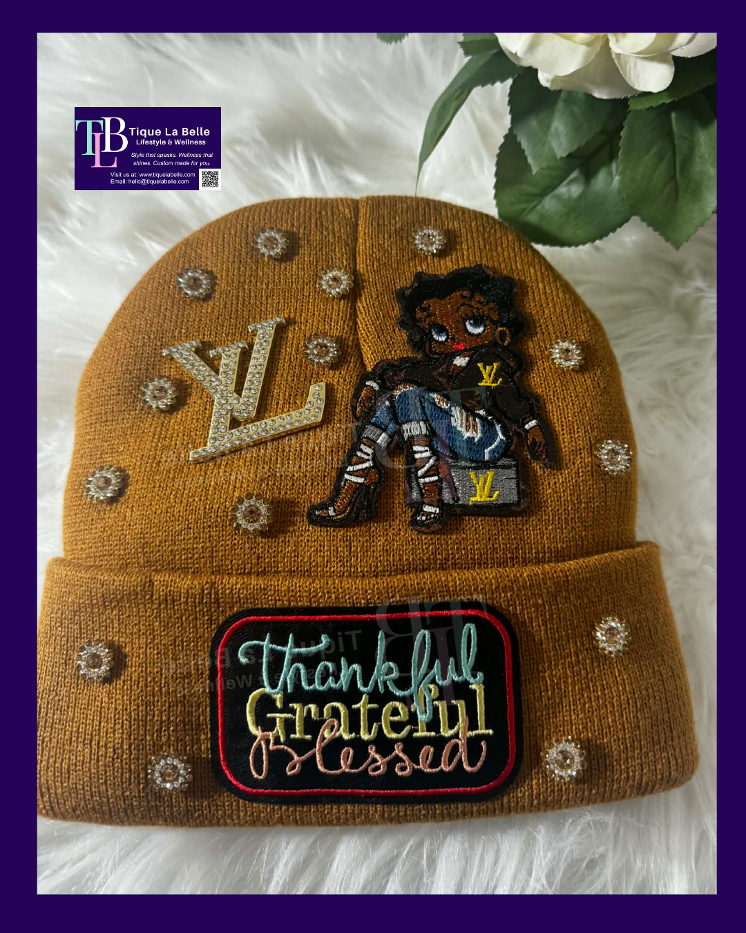 Satin-Lined Bling Beanies